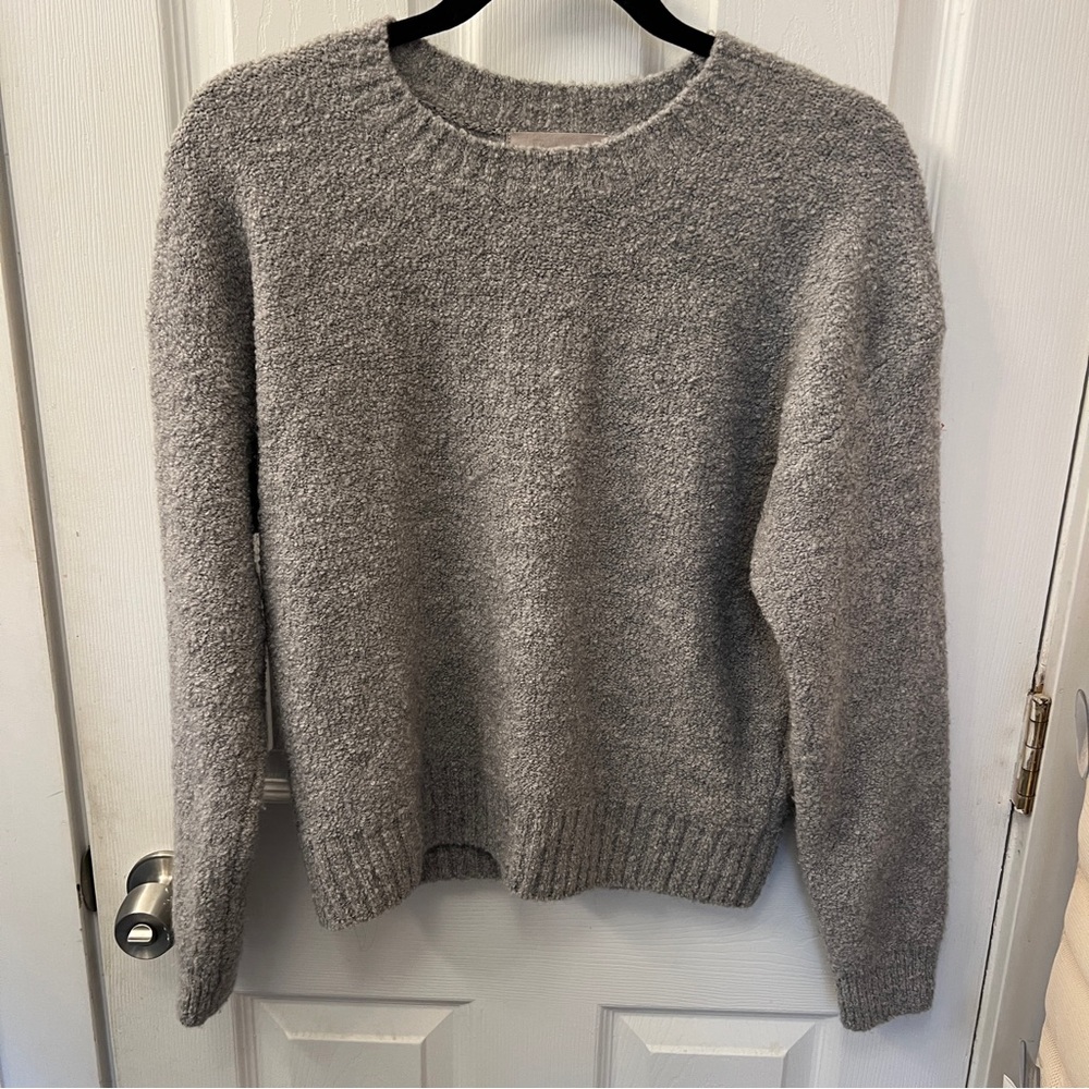 Everlane Cozy Grey Crewneck Sweater